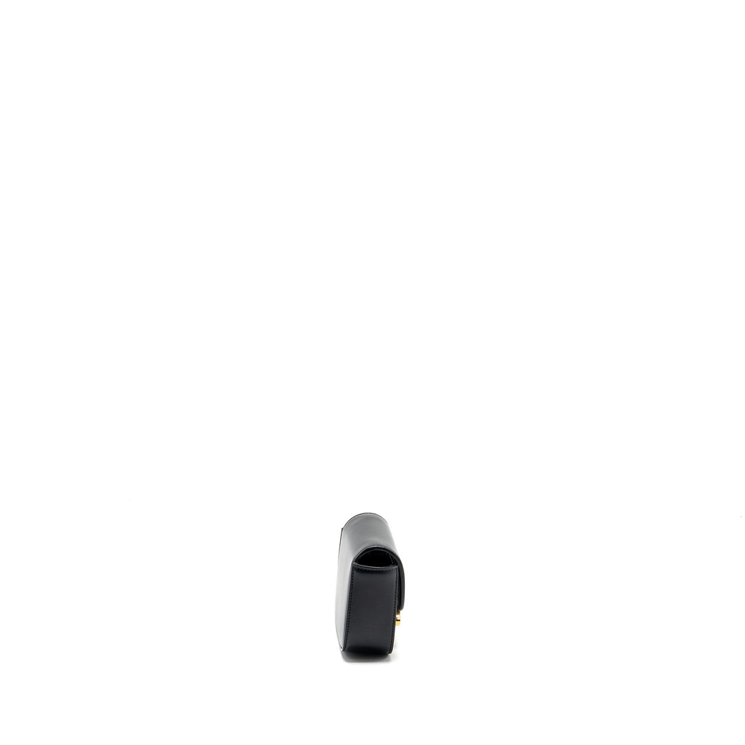 Celine Mini Triomphe Shiny Calfskin Black