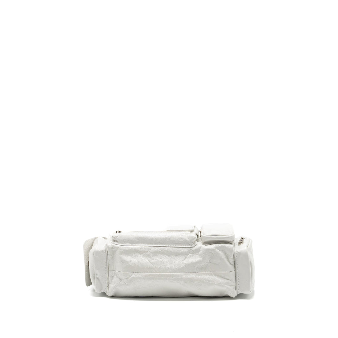 Top Quality Balenciaga Superbusy XS Sling Bag Calfskin Optic White SHW