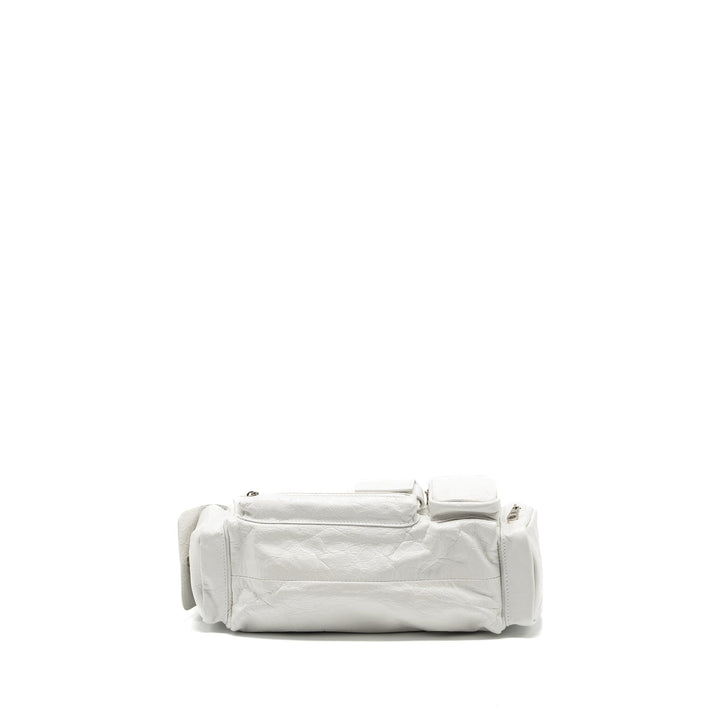 Top Quality Balenciaga Superbusy XS Sling Bag Calfskin Optic White SHW