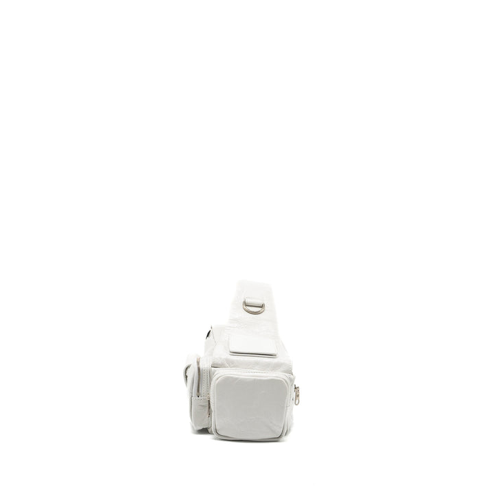 Top Quality Balenciaga Superbusy XS Sling Bag Calfskin Optic White SHW
