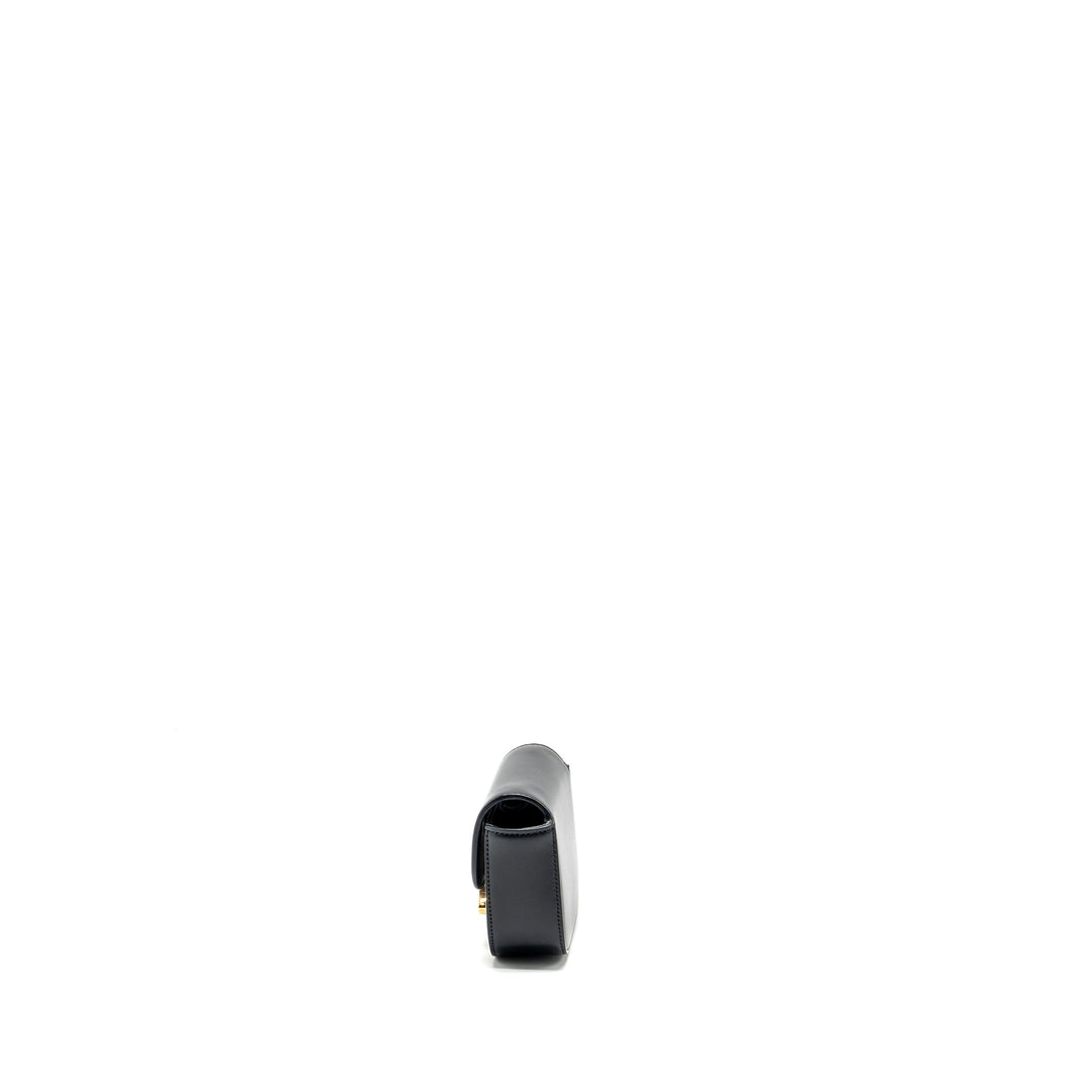 Celine Mini Triomphe Shiny Calfskin Black
