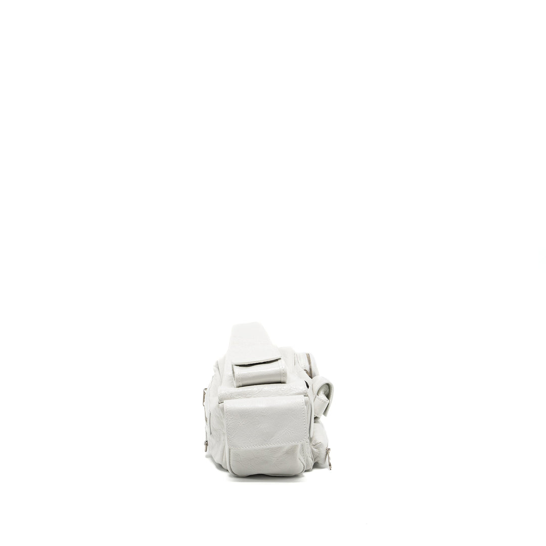 Top Quality Balenciaga Superbusy XS Sling Bag Calfskin Optic White SHW