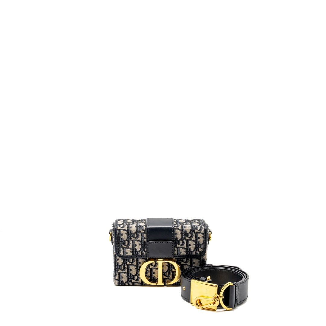Top quality Dior 30 Montaigne Box Blue Oblique Jacquard