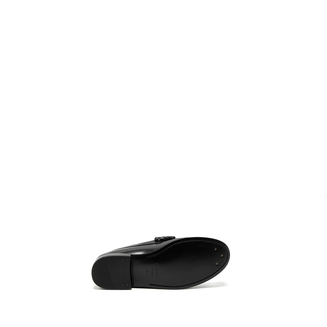 Top Quality Celine Size 37 Luco Triomphe Loafer Calfskin Black