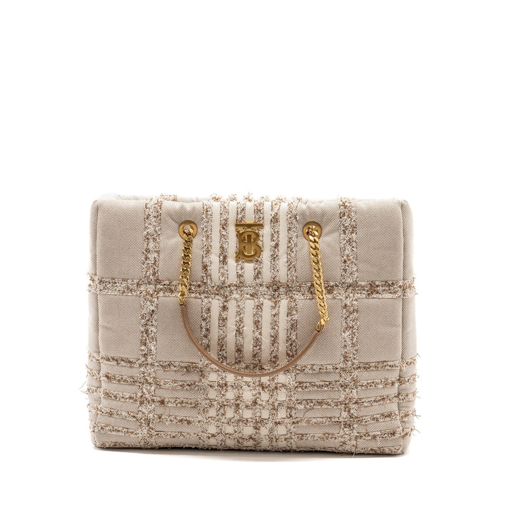 Burberry medium Lola shopper bag canvas beige GHW