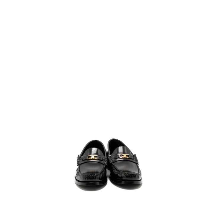 Top Quality Celine Size 37 Luco Triomphe Loafer Calfskin Black