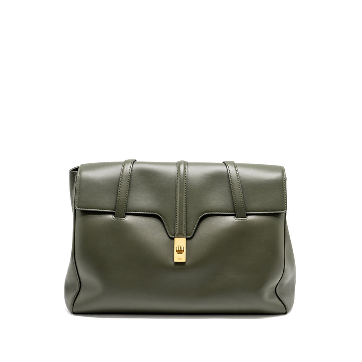 Celine Large Soft 16 Bag Smooth Calfskin Dark Green