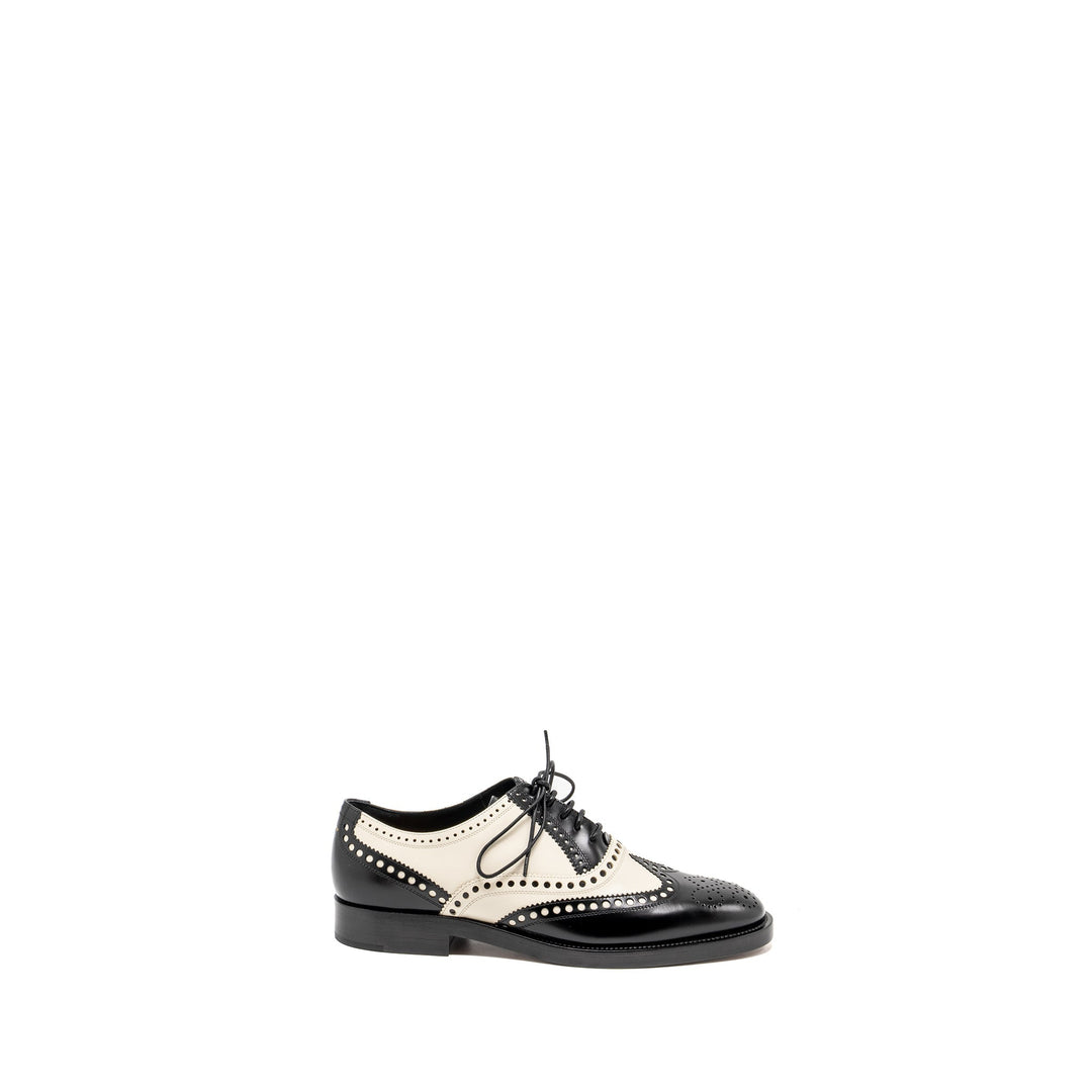 Top quality Dior Size 37 Oxfords Derby Shoe Black/ White