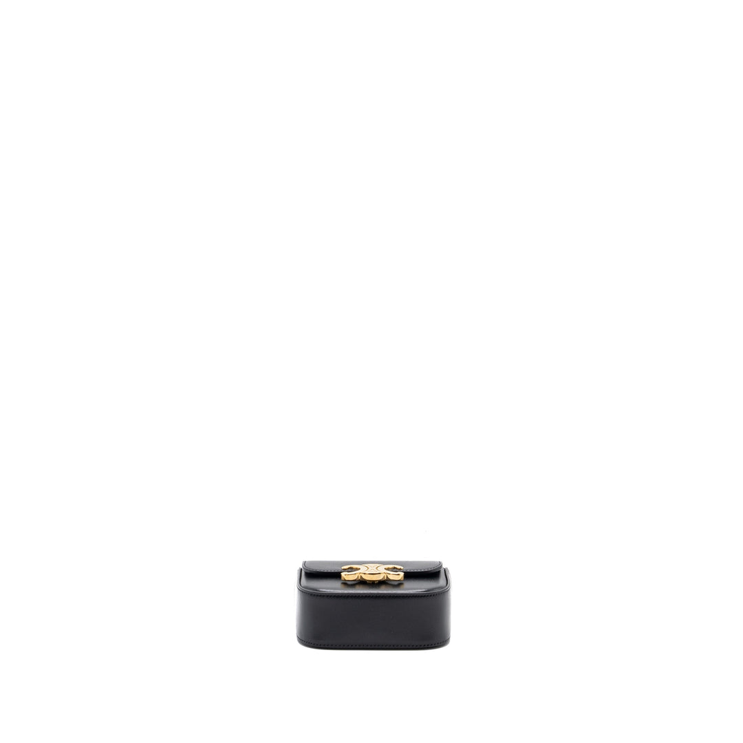 Celine Mini Claude Shiny Calfskin Black
