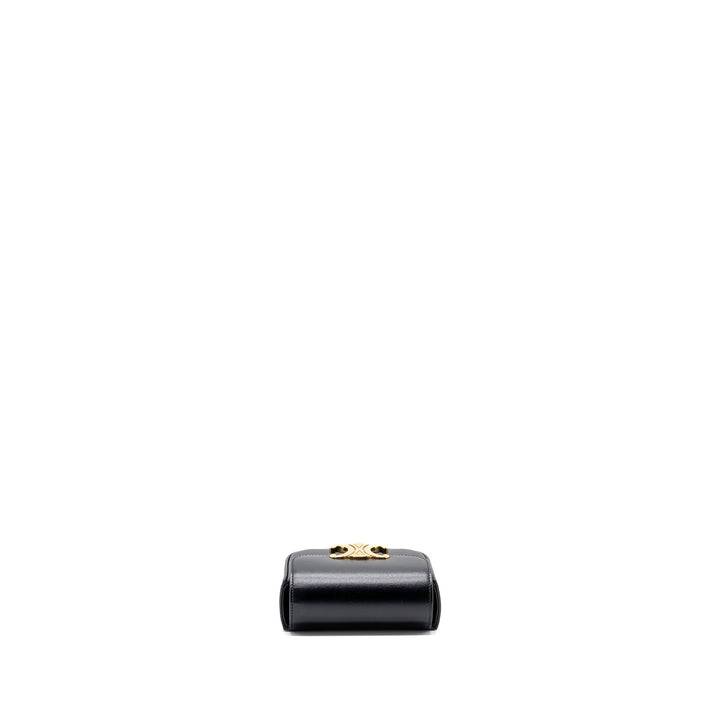 Celine Mini Claude Shiny Calfskin Black