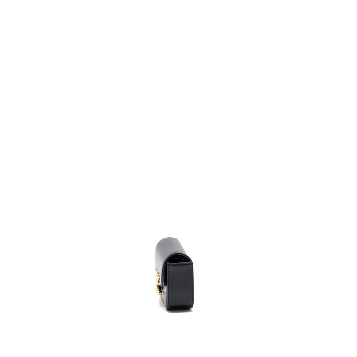 Celine Mini Claude Shiny Calfskin Black