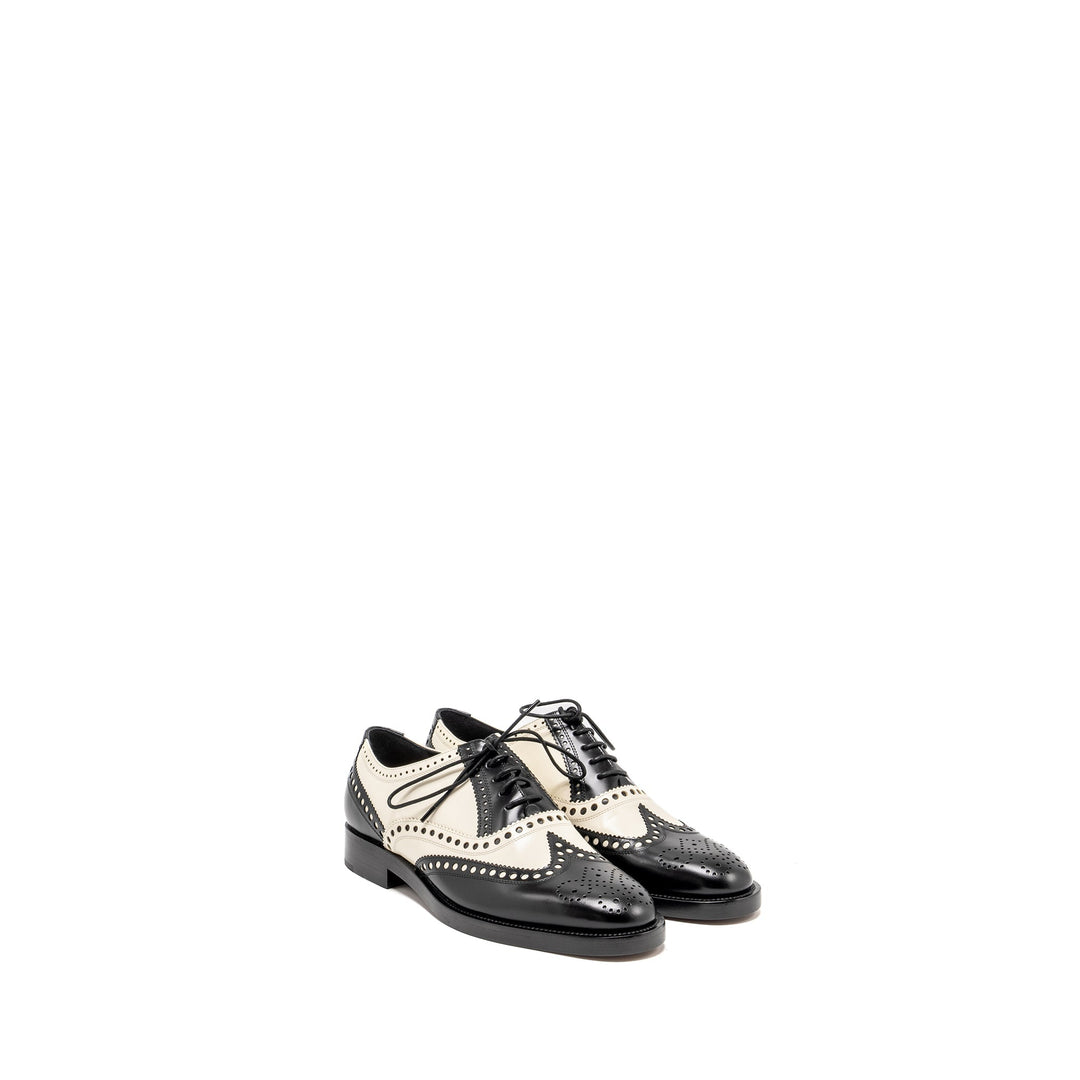 Top quality Dior Size 37 Oxfords Derby Shoe Black/ White