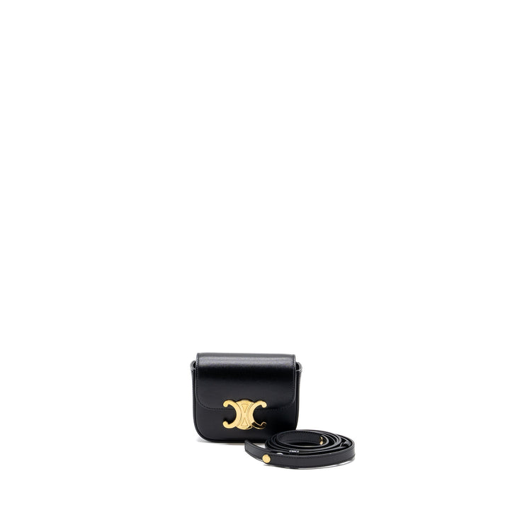 Celine Mini Claude Shiny Calfskin Black