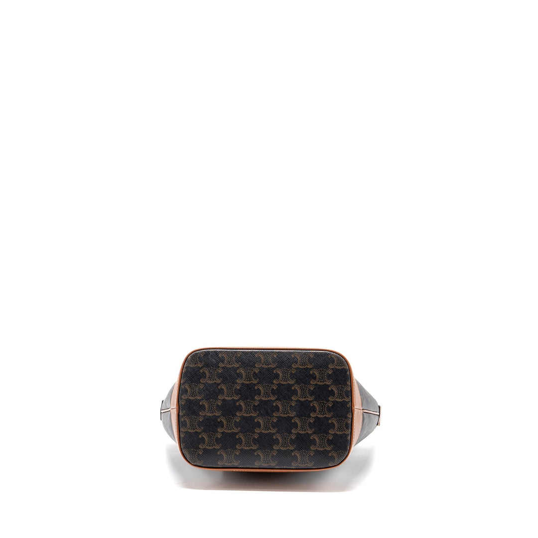 Celine Small Bucket Bag Triomphe Canvas/ Leather