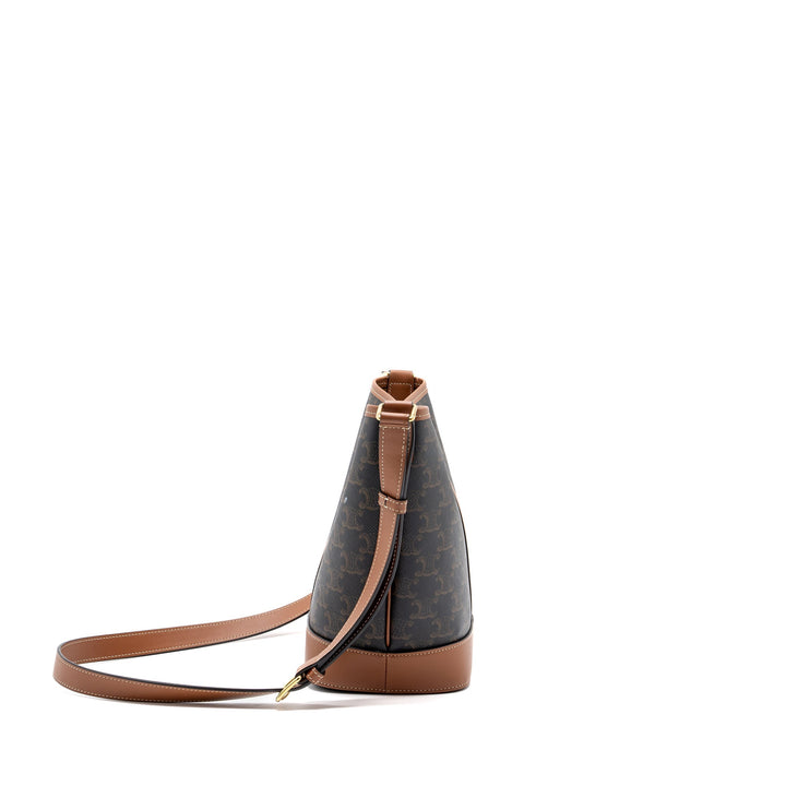 Celine Small Bucket Bag Triomphe Canvas/ Leather