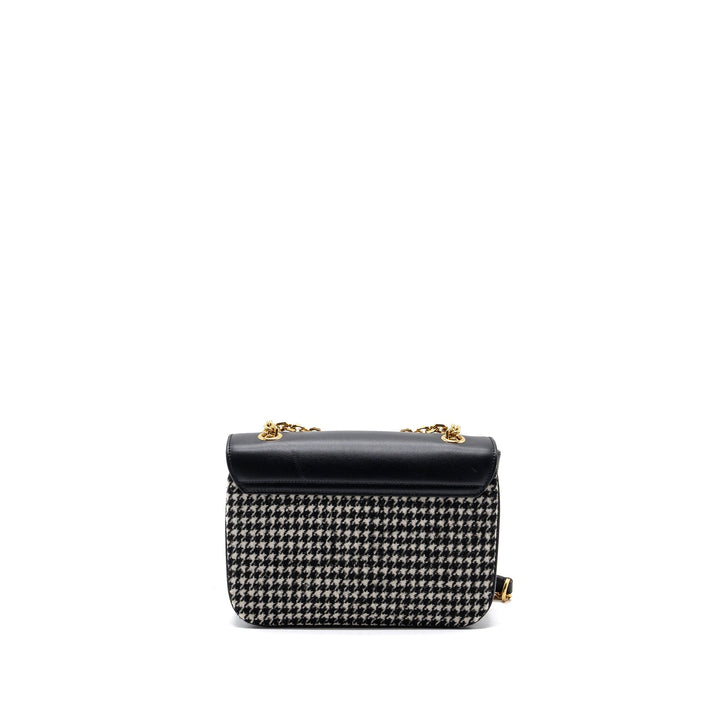 Celine Medium C Bag Tweed/ Leather Black/ White