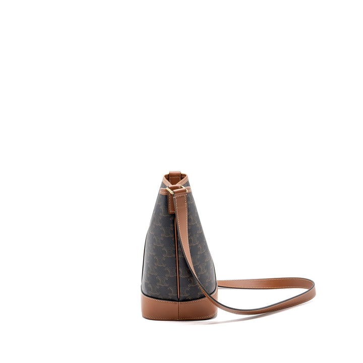 Celine Small Bucket Bag Triomphe Canvas/ Leather