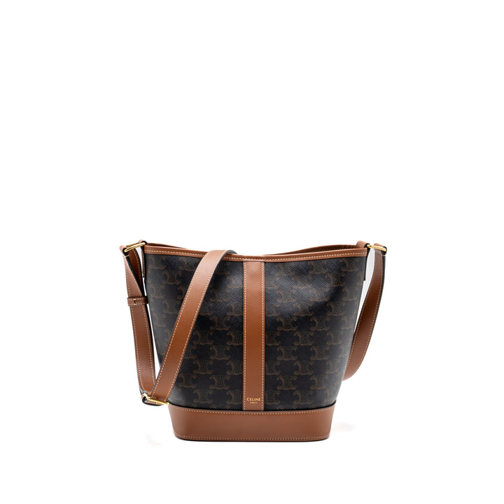 Top Quality Celine Small Bucket Bag Triomphe Canvas/ Leather