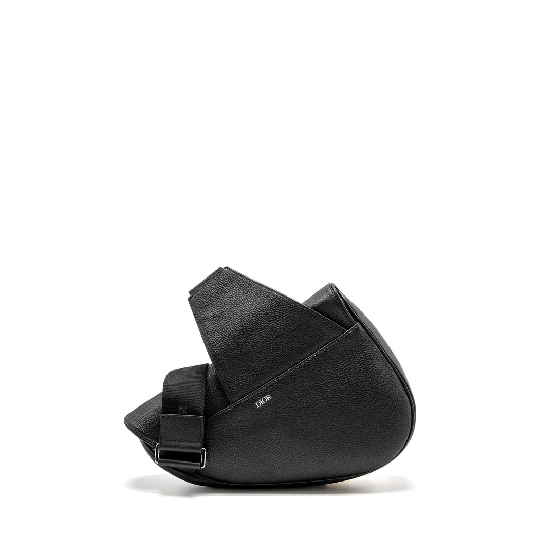 Top quality Dior Homme Charms Saddle Bag Calfskin Black