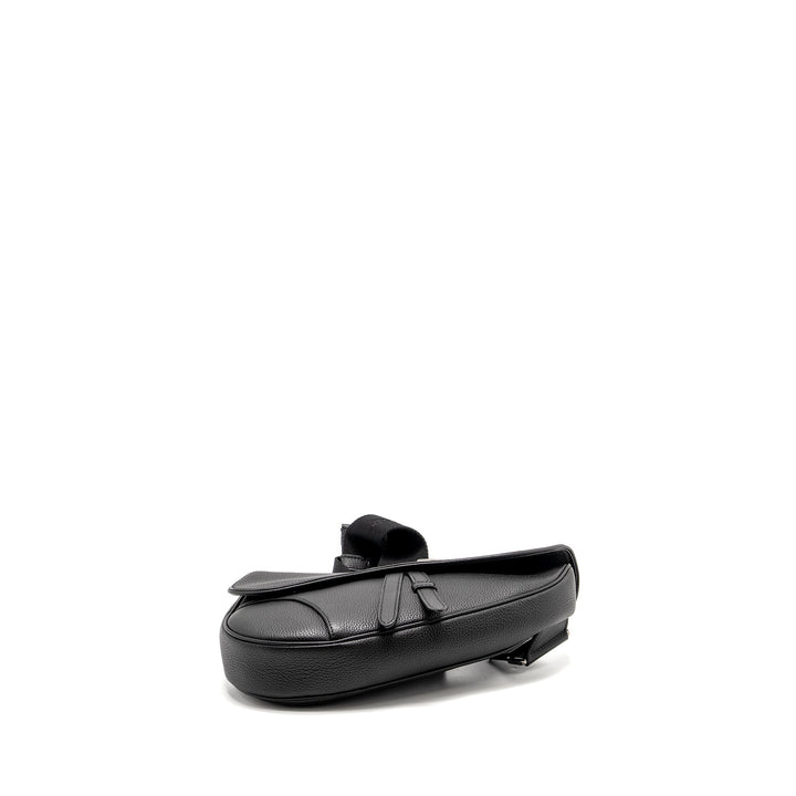 Top quality Dior Homme Charms Saddle Bag Calfskin Black