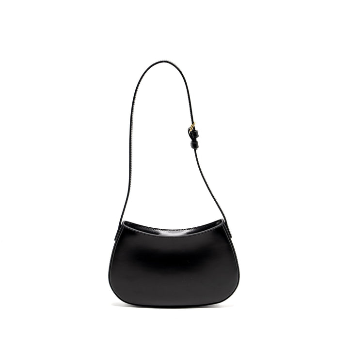 Celine Medium Tilly Chic Shoulder Bag Shiny Calfskin Black