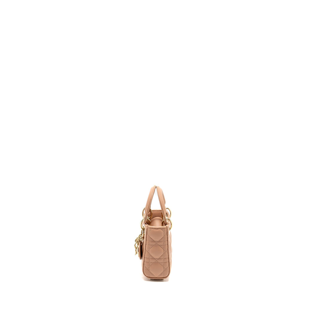 Top quality Dior Lady Top quality Dior Micro Bag Cannage Lambskin Rose Des Vents