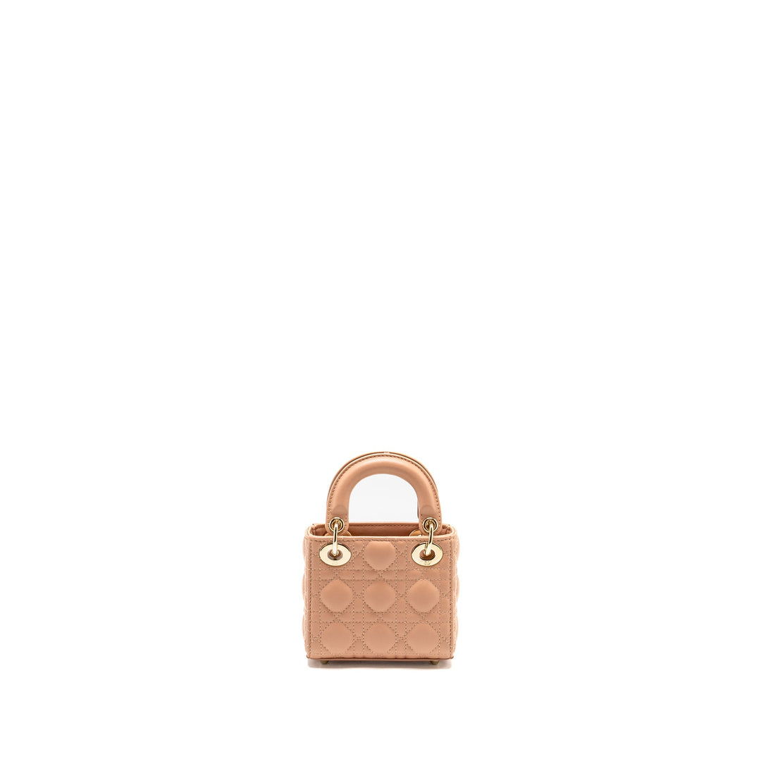 Top quality Dior Lady Top quality Dior Micro Bag Cannage Lambskin Rose Des Vents