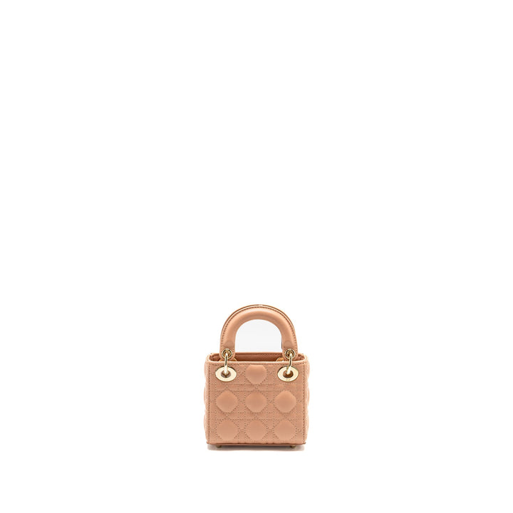 Top quality Dior Lady Top quality Dior Micro Bag Cannage Lambskin Rose Des Vents