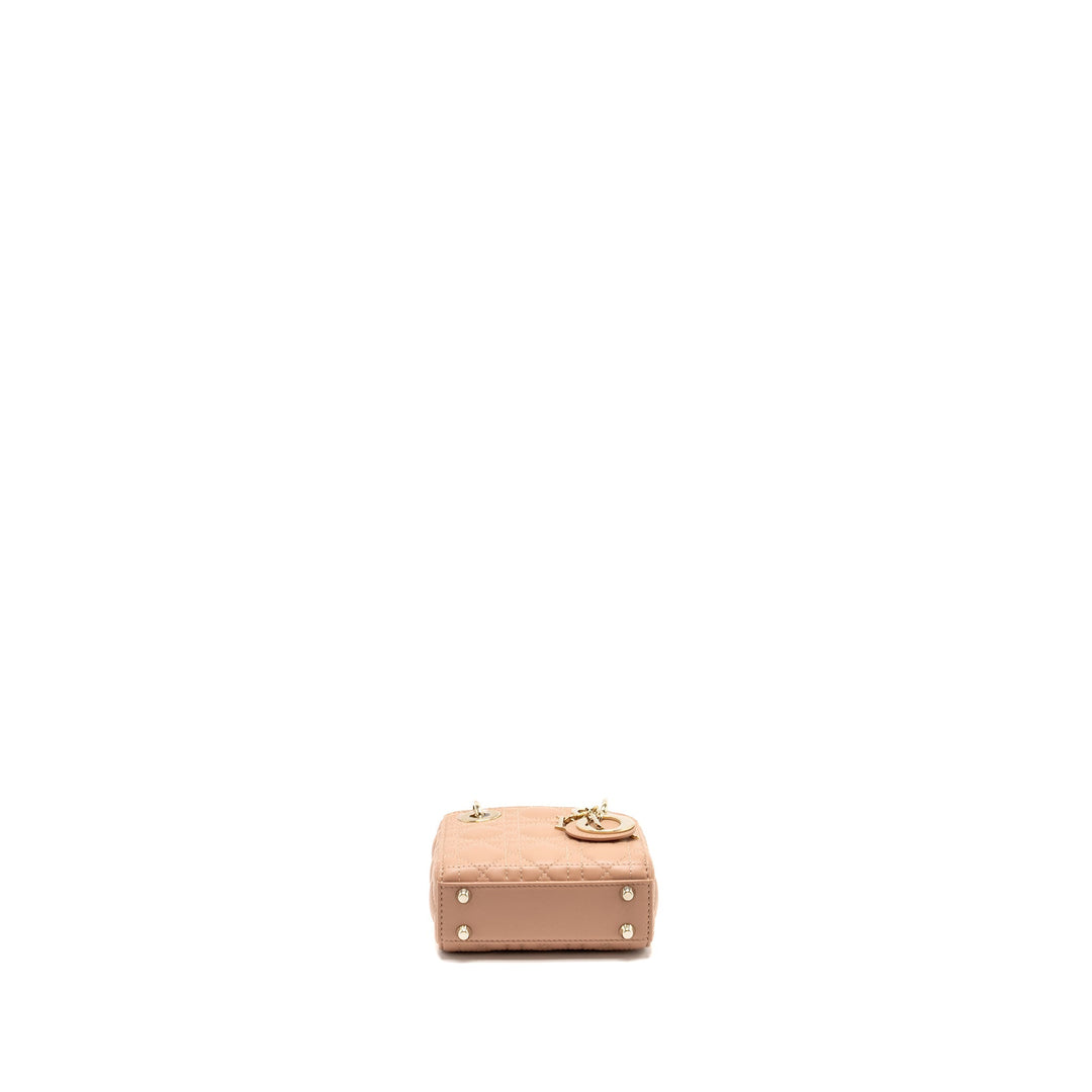 Top quality Dior Lady Top quality Dior Micro Bag Cannage Lambskin Rose Des Vents