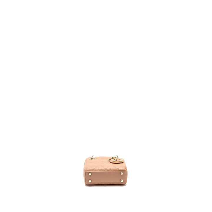 Top quality Dior Lady Top quality Dior Micro Bag Cannage Lambskin Rose Des Vents