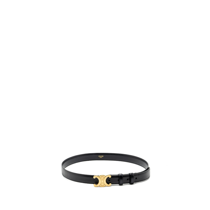 Top Quality Celine size 85 Medium Triomphe belt calfskin black