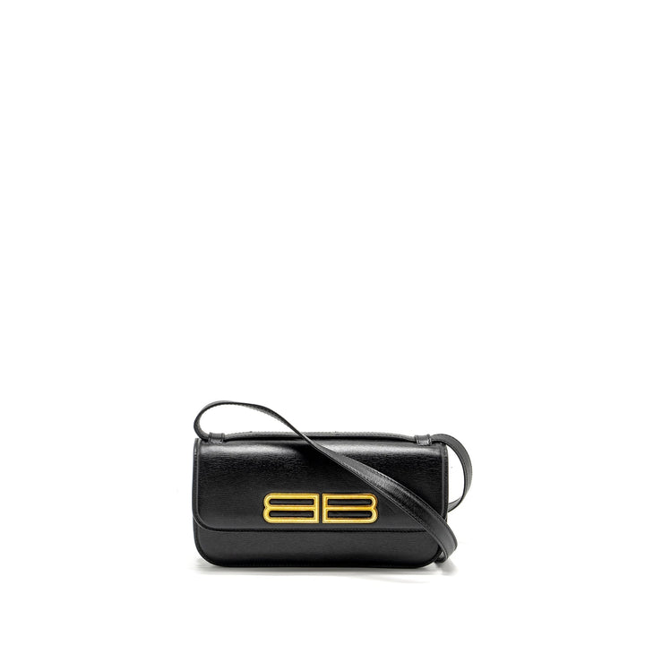 Top Quality Balenciaga Gossip Shoulder Bag Calfskin Black GHW