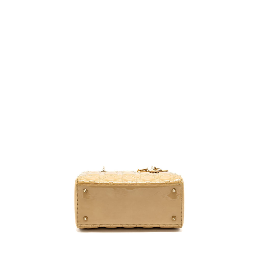 Top quality Dior Medium Lady Top quality Dior Patent Beige