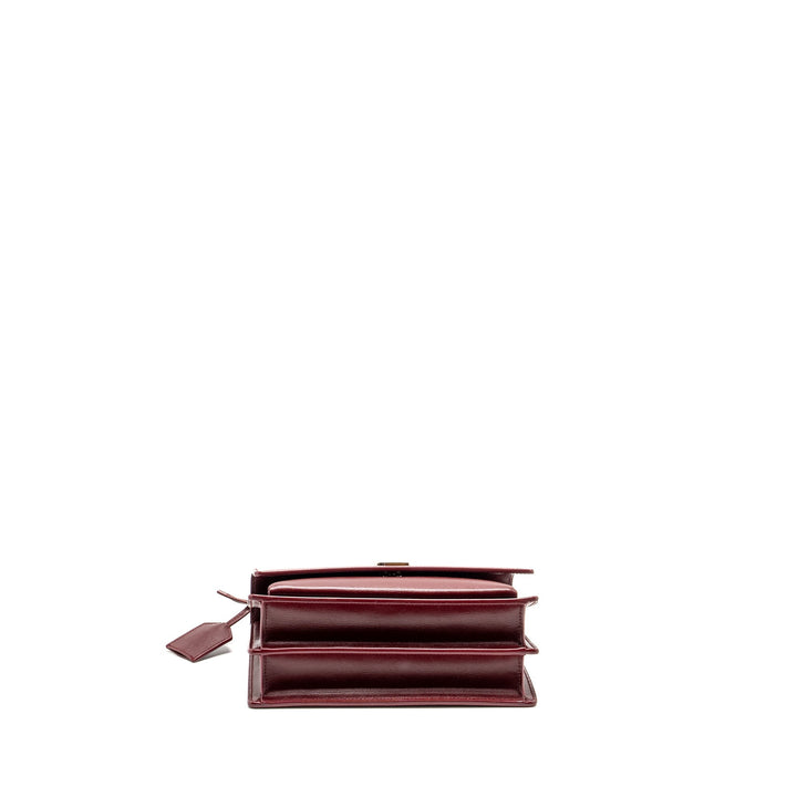 Saint Laurent/YSL Sunset Bag Calfskin Burgundy SHW