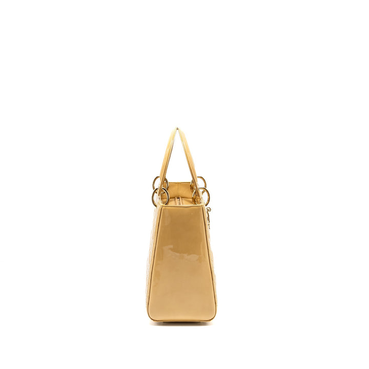 Top quality Dior Medium Lady Top quality Dior Patent Beige