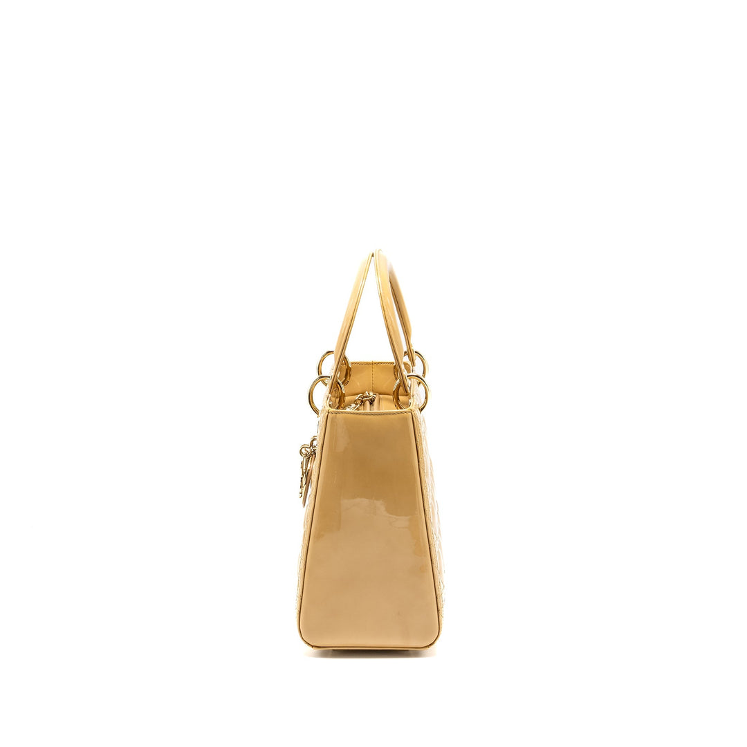 Top quality Dior Medium Lady Top quality Dior Patent Beige