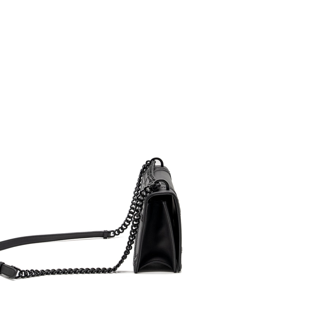 Top quality Dior Medium Studded Top quality Diorama Calfskin So Black