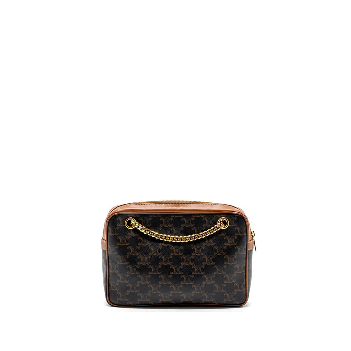 Celine patapans bag triomphe canvas/Leather brown
