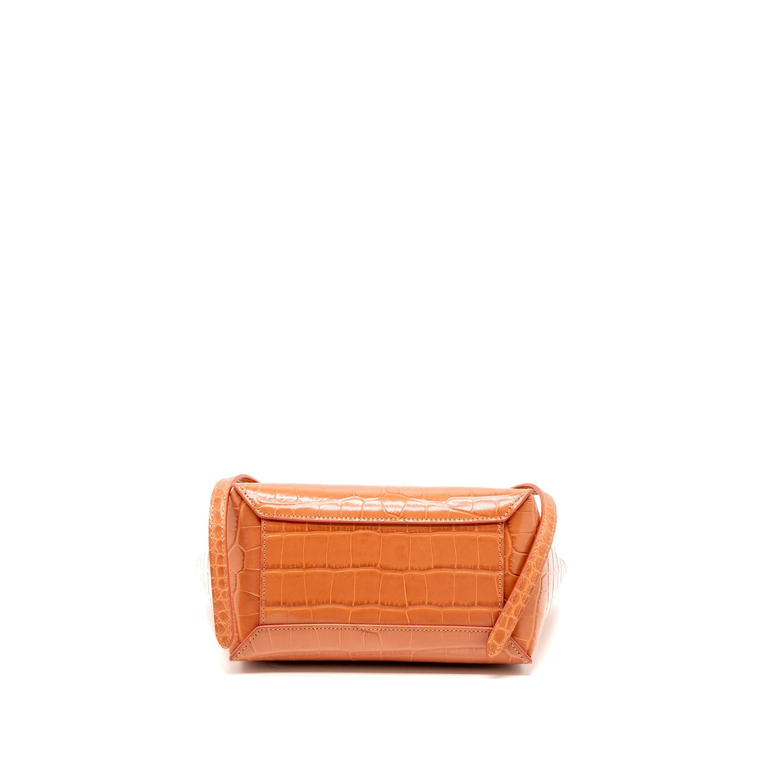 Celine Nano Belt Bag Croc Embossed Calfskin Lychee