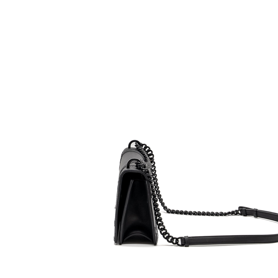 Top quality Dior Medium Studded Top quality Diorama Calfskin So Black