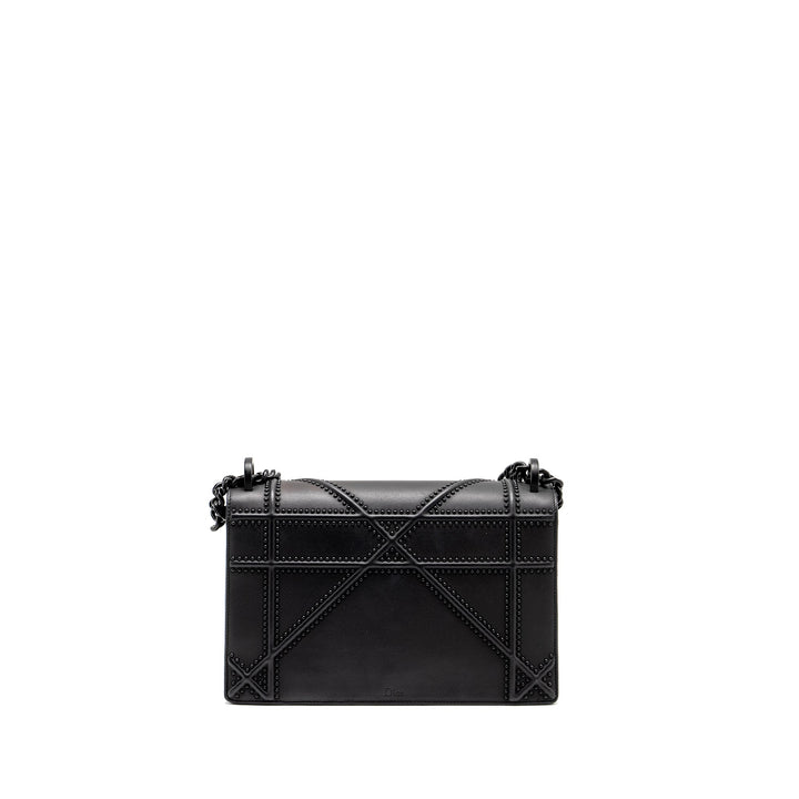 Top quality Dior Medium Studded Top quality Diorama Calfskin So Black