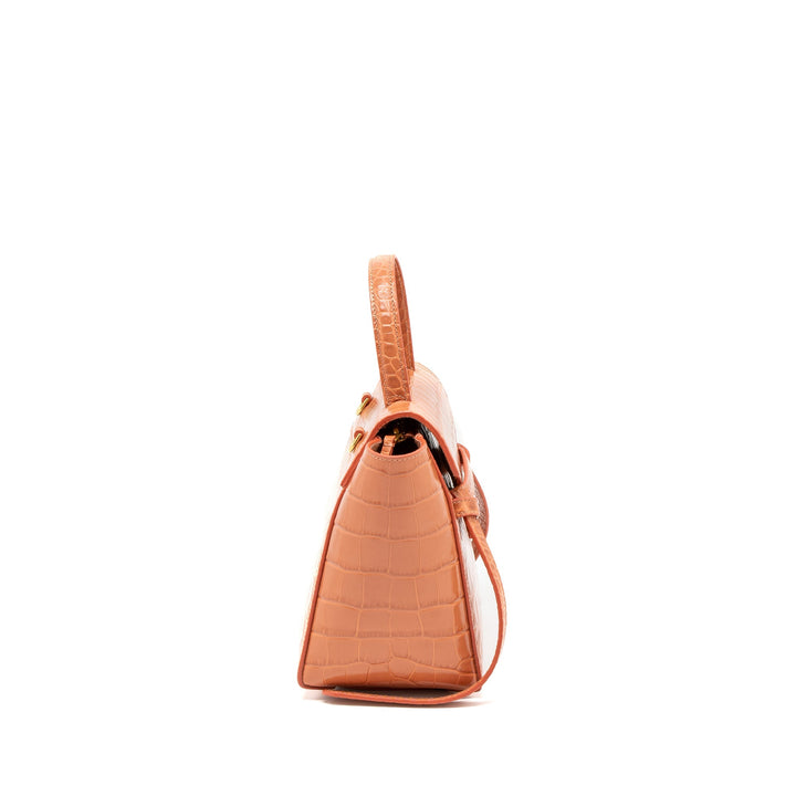 Top Quality Celine Nano Belt Bag Croc Embossed Calfskin Lychee