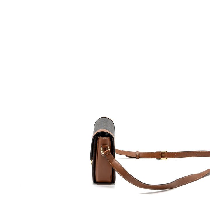 Top Quality Celine Classic triomphe bag canvas / calfskin tan