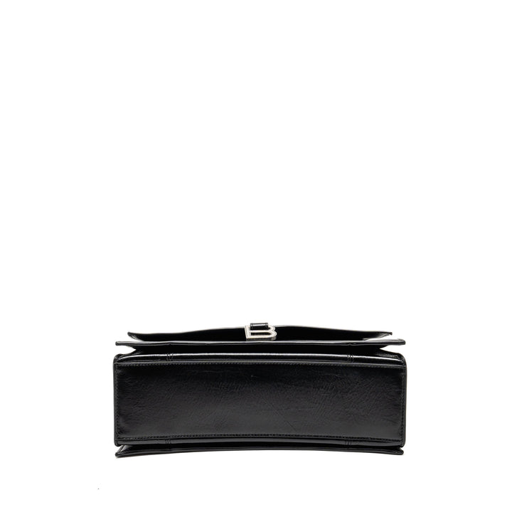Top Quality Balenciaga Medium Crush Shoulder Bag Calfskin Leather Black SHW