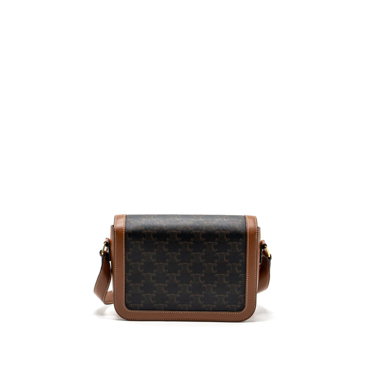 Top Quality Celine Classic triomphe bag canvas / calfskin tan