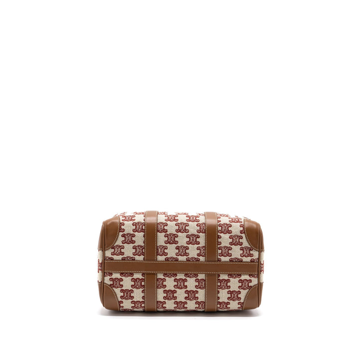 Top Quality Celine Small Boston Textile Triomphe Fox Red