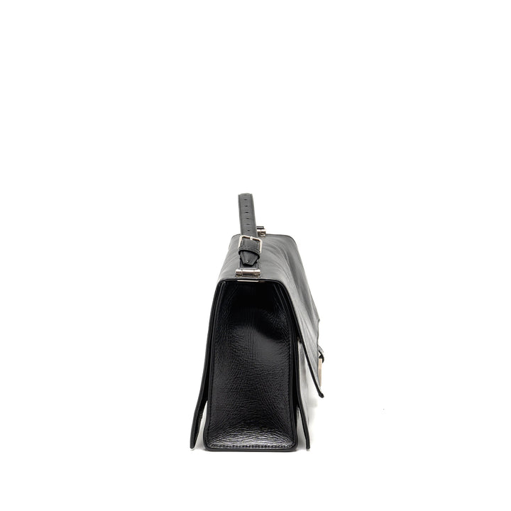 Top Quality Balenciaga Medium Crush Shoulder Bag Calfskin Leather Black SHW