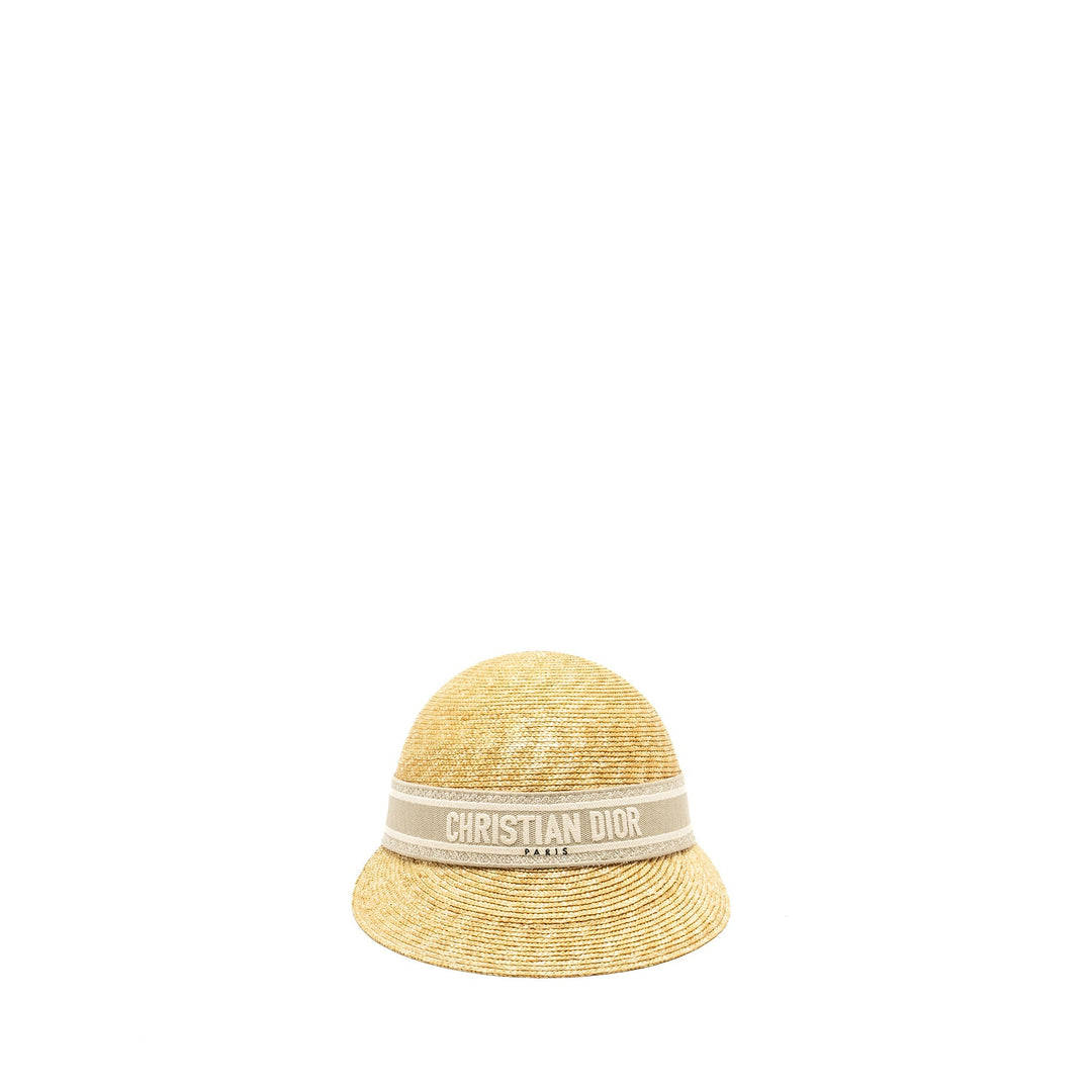 Top quality Dior Size 57 Raffia Cap Grey/Multicolour