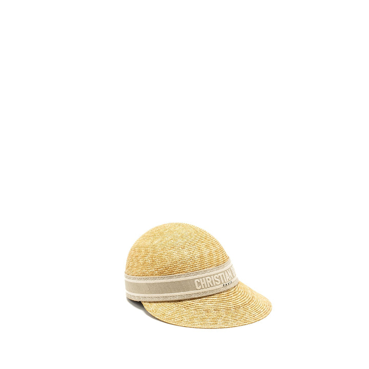 Top quality Dior Size 57 Raffia Cap Grey/Multicolour