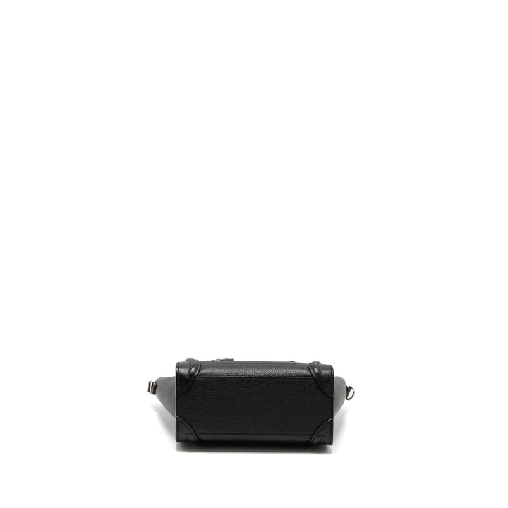 Celine Nano Luggage Bag Calfskin Black